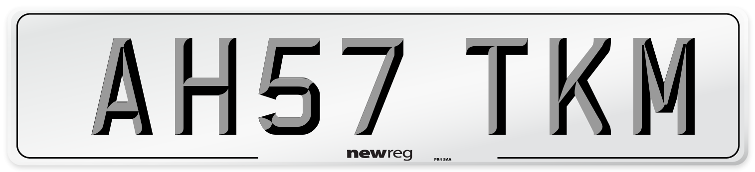 AH57 TKM Number Plate from New Reg